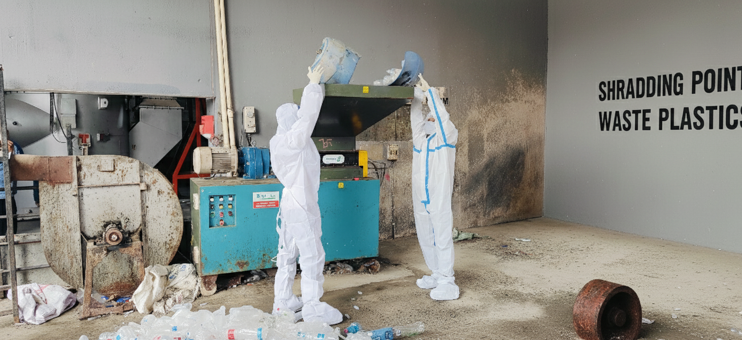 Shredded waste output